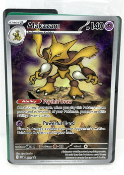 Alakazam MEP 009 Mega Evolution Sealed Pokemon Black Star Promo Card w/Dividers - Image 1