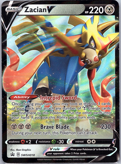 Zacian V SWSH018 SWSH: Sword & Shield Promo Cards Holo - Image 1