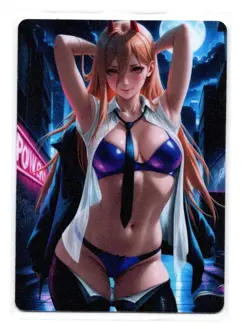 DUAL Power (Chainsaw Man) Lewd Hentai Anime Waifu Card ACG NSFW - Image 2