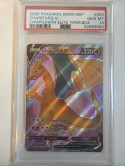 Charizard V SWSH050 SWSH: Sword & Shield Promo Cards Holo PSA 10 Pokemon - Image 1