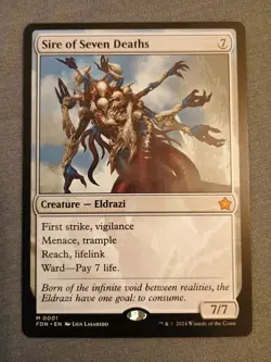 Sire of Seven Deaths Foundations Regular NM Mythic 0001 - Image 1