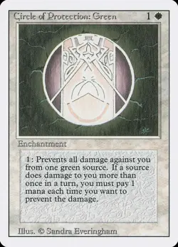 Circle of Protection: Green [Revised Edition] Magic MTG - Image 1