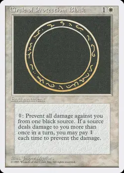 Circle of Protection: Black [Fourth Edition] Magic MTG - Image 1