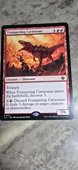 Trumpeting Carnosaur The Lost Caverns of Ixalan Regular Creature Rare MTG NM - Image 1