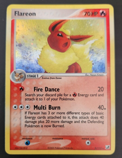 Pokemon Flareon EX Holo Unseen Forces #5/115 NM Swirl - Image 2