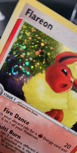 Pokemon Flareon EX Holo Unseen Forces #5/115 NM Swirl - Image 3