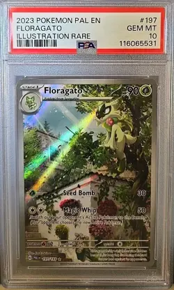 2023 POKEMON PAL EN-PALDEA EVOLVED ILLUSTRATION RARE #197 FLORAGATO PSA 10 - Image 1