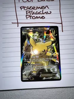 2016 Pokemon XY Black Star Promo #XY124 Full Art Holo Pikachu EX NM - Image 2