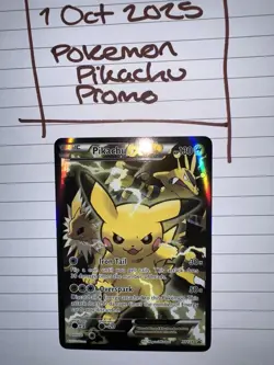 2016 Pokemon XY Black Star Promo #XY124 Full Art Holo Pikachu EX NM - Image 3