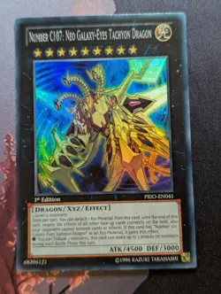 Number C107 Neo Galaxy-Eyes Tachyon Dragon - Super Rare PRIO-EN041 1st Ed - VLP - Image 1