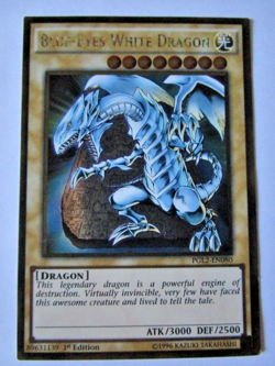 Yugioh! Blue-Eyes White Dragon Pgl2-En080 Gold Rare Moderate Play!! - Image 1