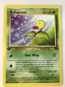 Bellsprout 1st Edition Pokemon Card Jungle Set 49/64 1999 - Image 1