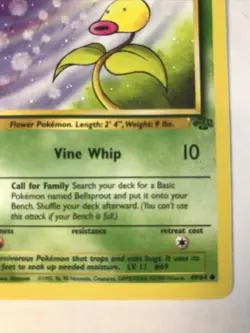 Bellsprout 1st Edition Pokemon Card Jungle Set 49/64 1999 - Image 4