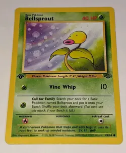 1st Ed Bellsprout Non-Holo WOTC Pokemon Card 49/64 Jungle Set NM/MT - Image 1