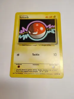 Vintage Pokemon Card TCG Base Set Unlimited Voltorb 67/102 Common - Image 1