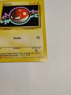 Vintage Pokemon Card TCG Base Set Unlimited Voltorb 67/102 Common - Image 4