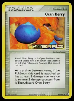 Pokemon Card - Oran Berry Emerald 80/106 Uncommon Reverse Holo Stamped - Image 1
