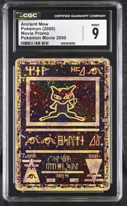 CGC 9 MINT Ancient Mew 2000 Movie Promo Pokemon Movie 2000 SWIRL Pokemon Card - Image 1