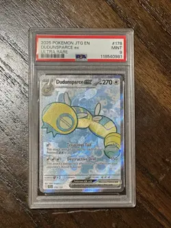 Pokemon TCG Dudunsparce EX Ultra Rare Card 2025 JTG PSA 9 - Image 1