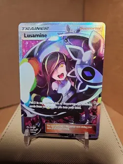 Pokemon Lusamine Full Art 153/156 SM Ultra Prism Holo Card NM+ See Photos - Image 1