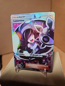 Pokemon Lusamine Full Art 153/156 SM Ultra Prism Holo Card NM+ See Photos - Image 2