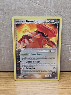 Team Magma's Groudon 9/95 Team Magma Team Aqua Non-Holo Rare Pokemon Card TCG - Image 1