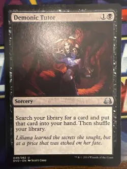 Demonic Tutor Non-foil - Duel Decks - Magic the Gathering NM MtG - Image 1