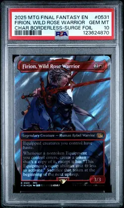 4870 Firion Wild Rose Warrior 2025 MTG Final Fantasy #0531 Surge Foil PSA 10 - Image 1
