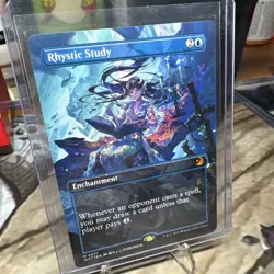 Rhystic Study (Anime Borderless) Wilds of Eldraine: Enchanting Tales Foil NM MTG - Image 2