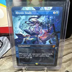 Rhystic Study (Anime Borderless) Wilds of Eldraine: Enchanting Tales Foil NM MTG - Image 4