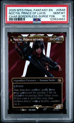 4863 Noctis Prince of Lucis 2025 MTG Final Fantasy #0546 Surge Foil PSA 10 - Image 1