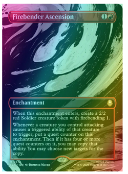 Firebender Ascension - Foil - Borderless Avatar MTG - Image 1