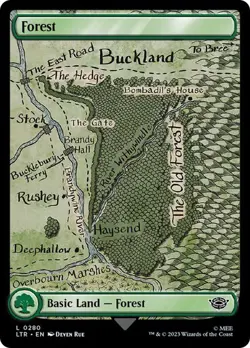 4x Lord of the Rings Full Art Forest, Full Art Lands, LOTR Lands, 4 Pack, 280 - Image 1
