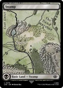 4x Lord of the Rings Full Art Swamp, Full Art Lands, LOTR Lands, 4 Pack, 276 - Image 1