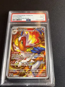 Pokemon 2024 SV Twilight Masquerade Infernape IR #173 PSA 9 - Image 1