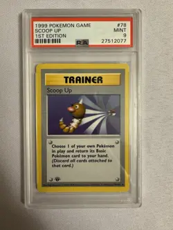 1999 Pokemon - 1st Edition Shadowless Scoop Up Rare Base Set 78/102 PSA 9 Mint! - Image 1