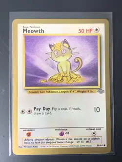 Meowth Gold Border Fruit Roll Up Promo 56/64 Pokemon TCG RARE NM - Image 1