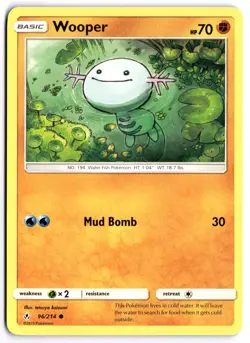 Pokemon Wooper Common SM - Unbroken Bonds 96/214 NM - Image 1