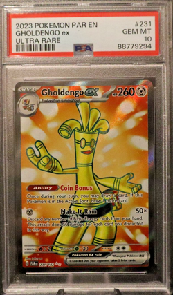 2023 POKEMON PAR EN-PARADOX RIFT ULTRA RARE #231 GHOLDENGO EX PSA 10 - Image 1