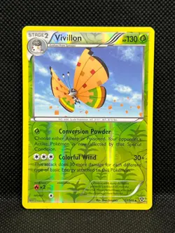 Pokemon Tcg Vivillon(High Plains[Orange]) Reverse Holo 17/146 XY Base - Image 1