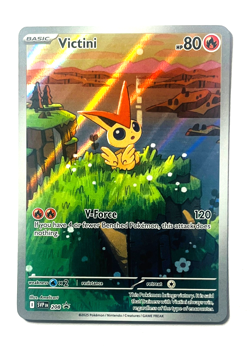 Pokemon TCG Victini SVP 208 Full Art Illustration Black Star Promo Rare Holo - Image 1
