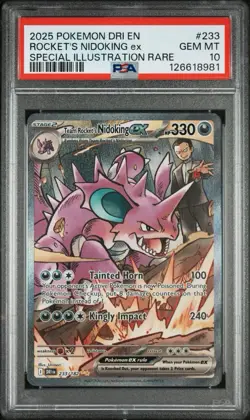 2025 POKEMON DESTINED RIVALS #233 ROCKET'S NIDOKING ex SPECIAL ILLUSTRATION RARE - Image 1