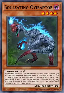 Yugioh RA04-EN288 - Souleating Oviraptor - Platinum Secret Rare - Image 1