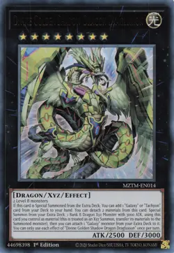 Yugioh MZTM-EN014 - Divine Golden Shadow Dragon Dragluxion - Ultra Rare - Image 1