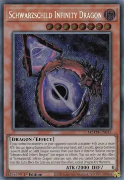 Yugioh MZTM-EN013 - Schwarzschild Infinity Dragon - Secret Rare - Image 1