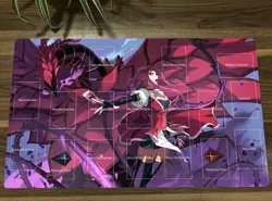 YGO Playmat Akiza Izinski Black Rose Dragon TCG CCG Mat Card Game Mat & Bag - Image 1