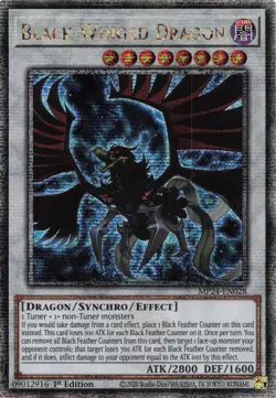 Yugioh MP24-EN028 - Black-Winged Dragon - Quarter Century Secret Rare - Image 1
