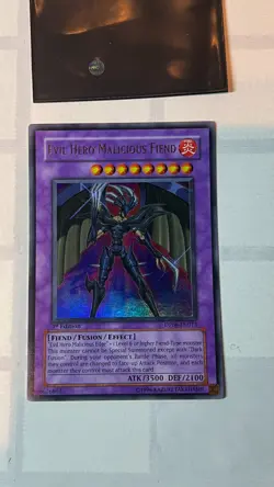 DP06-EN013 Evil Hero Malicious Fiend Ultra Rare 1st Edition NM Yugioh Card - Image 1