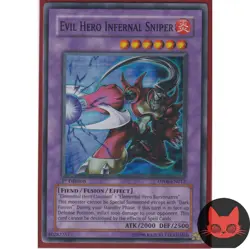 Yugioh Evil HERO Infernal Sniper DP06-EN012 Super Rare 1st Edition NM - Image 1