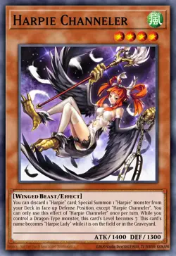 Yugioh RA04-EN207 - Harpie Channeler - Platinum Secret Rare - Image 1